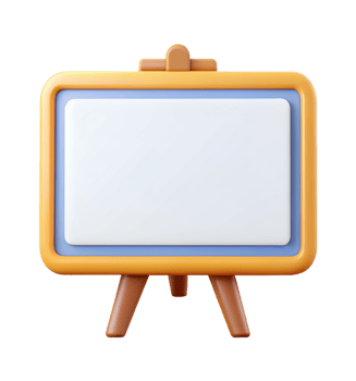 Whiteboard Object 3d Icon png