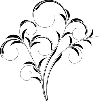 Arabesco florals design, florals black and white design illustration. vector