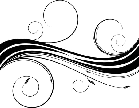 Arabesco florals design, florals black and white design illustration. vector