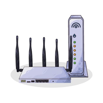Illustration of wifi router vector