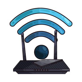 Illustration of wifi router vector