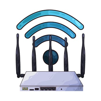 Illustration of wifi router vector