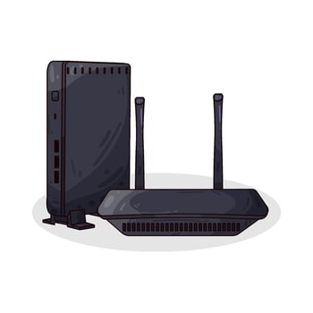 Illustration of wifi router vector