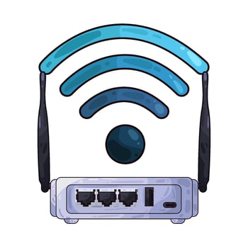 Illustration of wifi router vector