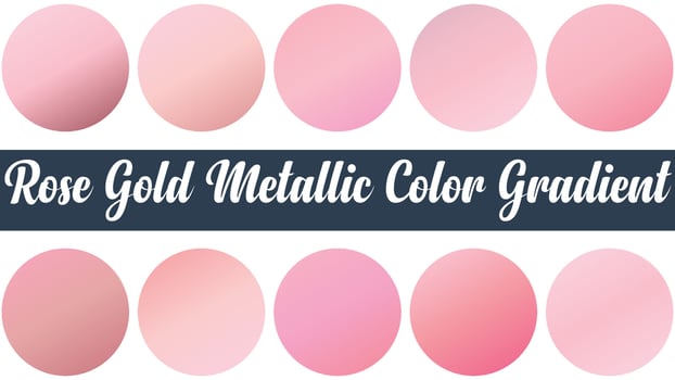 Rose Gold Metallic Color Gradient vector