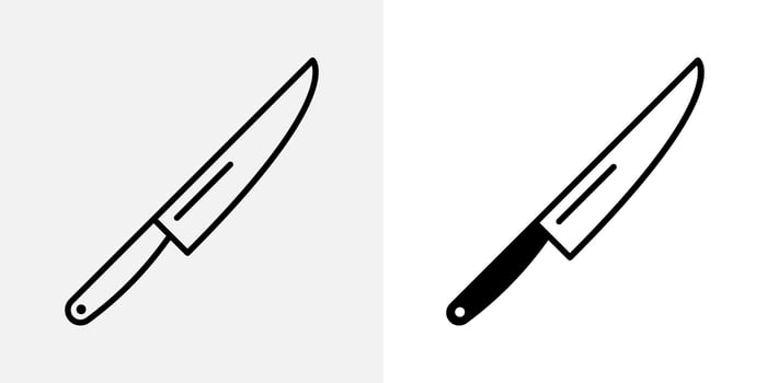 Kitchen knife icon. Cooking knife symbol. Chef equipment illustration. vector
