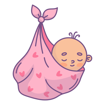 Baby girl sticker png
