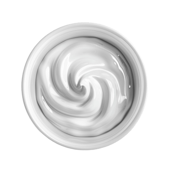 Bowl of Cream on Transparent Background AI-Generative png