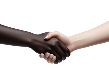 Isolated woman handshake png