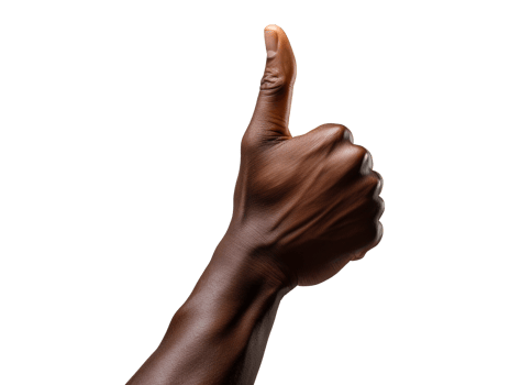 Male hand making okay sign png