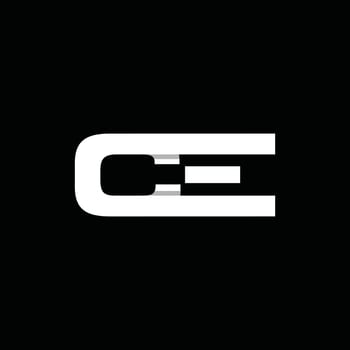 Letter CE Geometric Business Creative Design Icon Logo vector