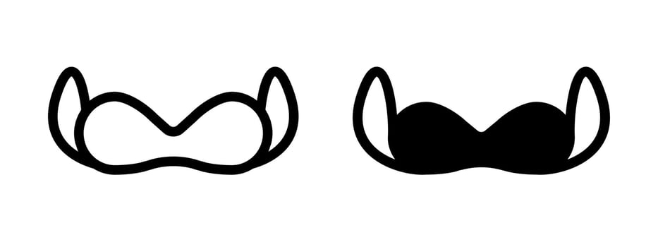 Bra icon. Brassiere symbol. Woman lingerie illustration. Bikini sign. Woman clothes pictogram. Breast simple icon. vector