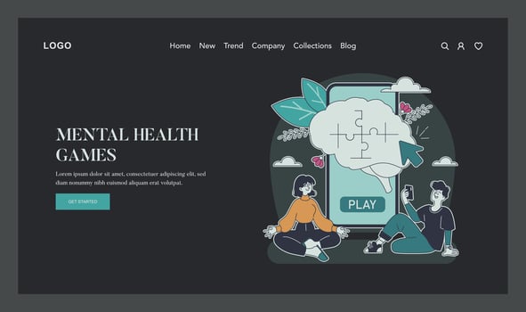 Health Gamification. Flat Illustration vector