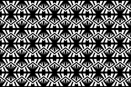 Abstract seamless black and white pattern with geometrical shapes. vector