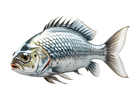 Silver fish transparent logo png