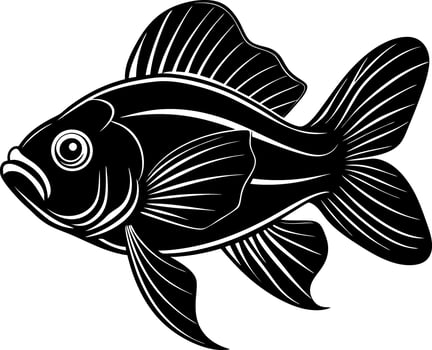 fish silhouette illustration Design on a white background vector