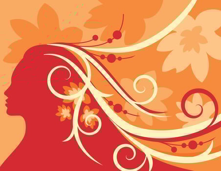Arabesco florals design, florals black and white design illustration. vector