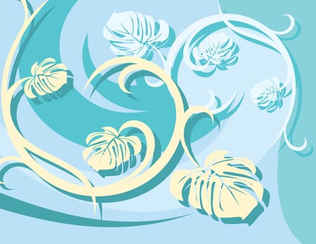 Arabesco florals design, florals black and white design illustration. vector