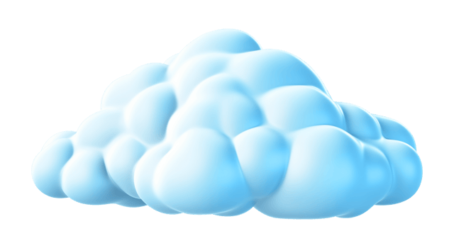 Cloud 3D Style Isolated on Transparent Background png
