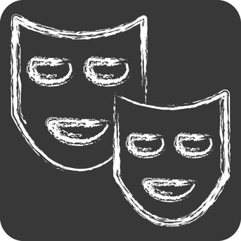 Icon Drama. related to Cinema symbol. chalk Style. simple design illustration vector