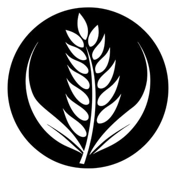 rice black silhouette illustration vector