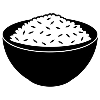 rice black silhouette illustration vector