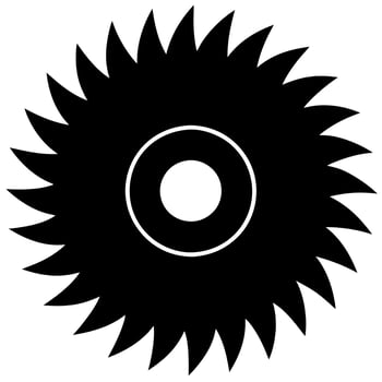 saw blade black silhouette illustration vector