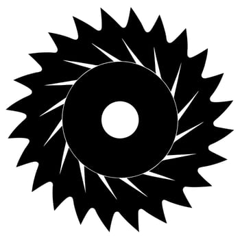 saw blade black silhouette illustration vector