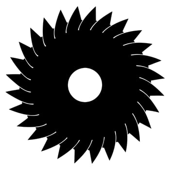 saw blade black silhouette illustration vector