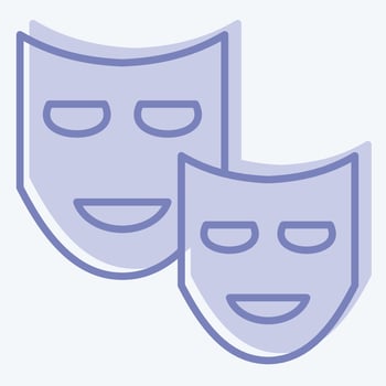 Icon Drama. related to Cinema symbol. two tone style. simple design illustration vector