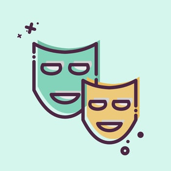 Icon Drama. related to Cinema symbol. MBE style. simple design illustration vector
