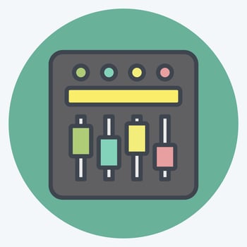 Icon Equalizer. related to Cinema symbol. color mate style. simple design illustration vector