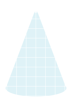 Blue birthday hat illustration on transparent background. png