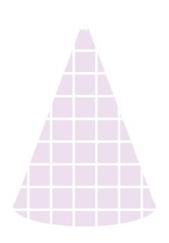 Purple birthday hat illustration on transparent background. png