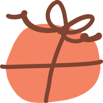 Gift cartoon doodle illustration on transparent background. png