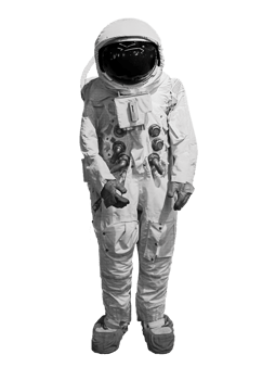 astronaut black and white png