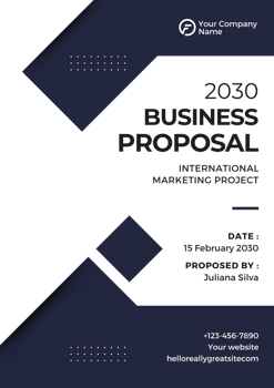 Modern Business and Marketing Proposal flyer design template png