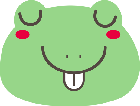 Frog silly sticker illustration on transparent background. png