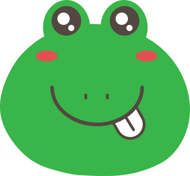Frog silly sticker illustration on transparent background. png
