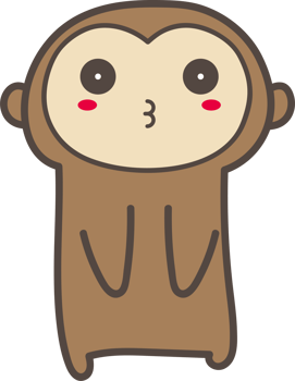 Monkey shy emoji illustration on transparent background. png