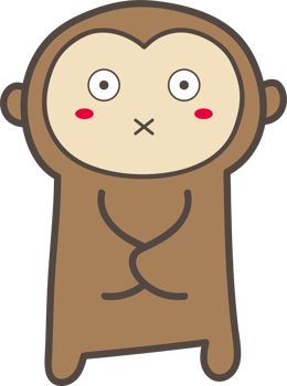 Monkey shy emoji illustration on transparent background. png