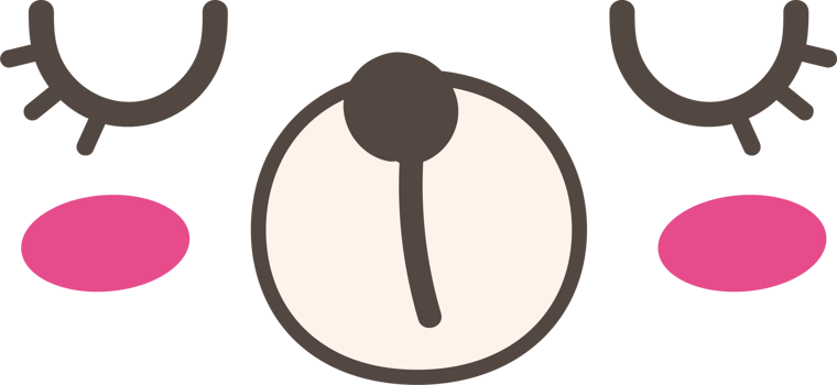 Bear calm face emoji illustration on transparent background. png