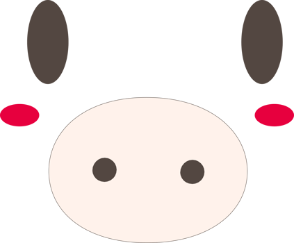 Pig happy face emoji illustration on transparent background. png