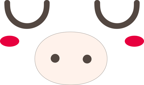 Pig calm face emoji illustration on transparent background. png