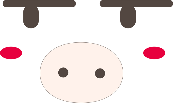Pig bored face emoji illustration on transparent background. png
