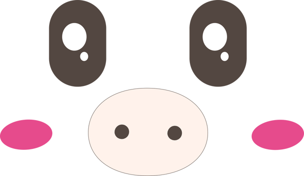 Pig happy face emoji illustration on transparent background. png