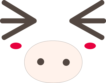 Pig shy face emoji illustration on transparent background. png