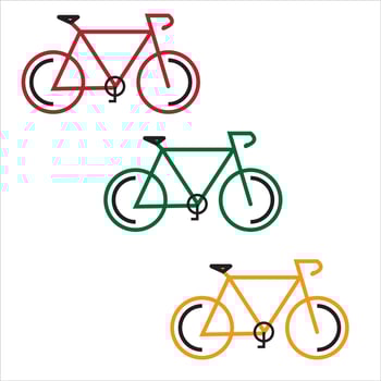 mountain bike icon set vector