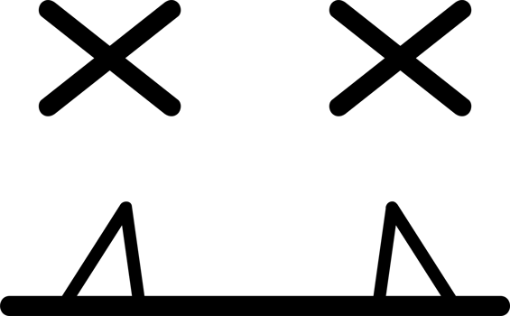 Cartoon sad face emoji illustration on transparent background. png