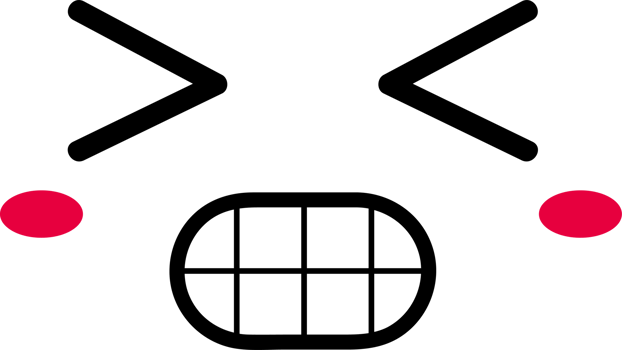 Shy face sticker illustration on transparent background. png